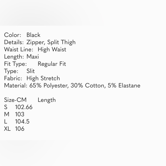 NWT Zipper Slit Skirt - Picture 3 of 3